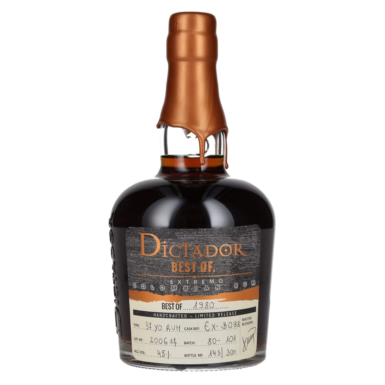 Dictador BEST OF 1980 EXTREMO Colombiaanse Rum 37YO/200617/EX-B098 45% Vol. 0,7l