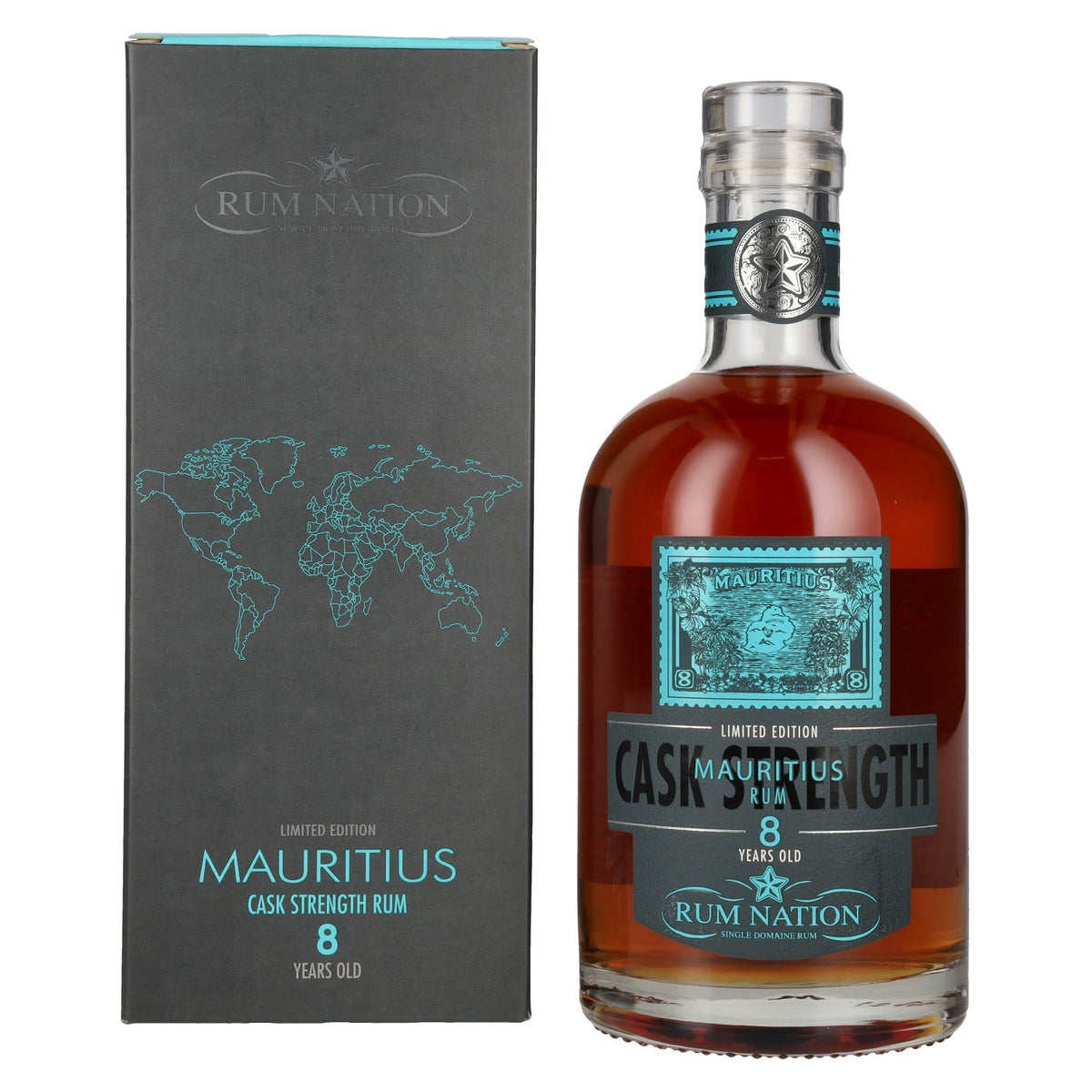 Rum Nation Mauritius 8 Years Old Cask Strength Rum Limited Edition 54,9% Vol. 0,7l in Geschenkbox