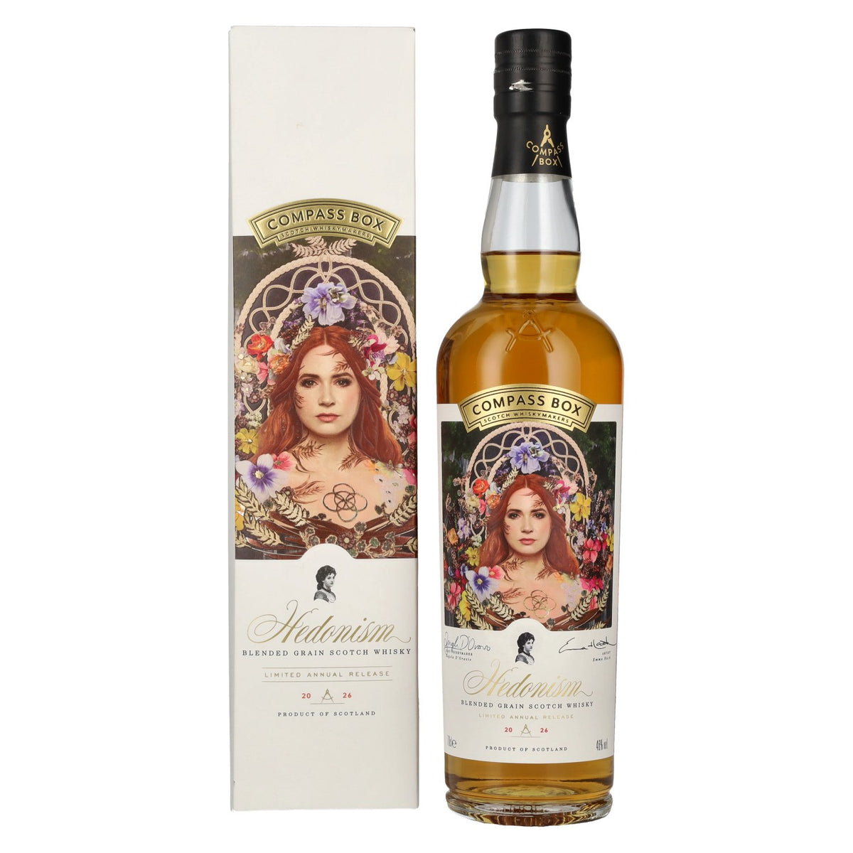 Compass Box HEDONISM Blended Grain Scotch Whisky Limited Annual Release 2026 46% ABV 0.7l in a gift box