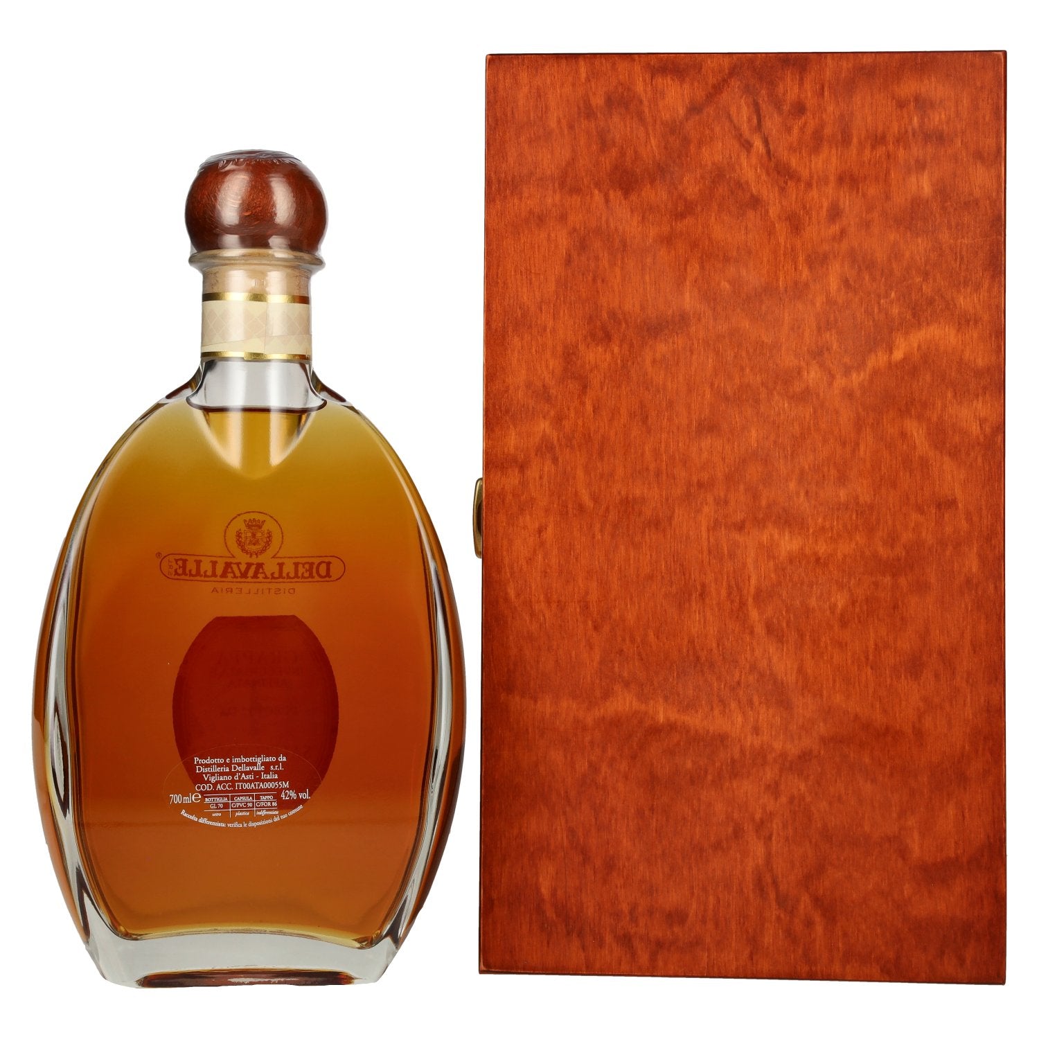 Dellavalle Grappa Affinata in botti da SAUTERNES 2007 42% Vol. 0,7l in Holzkiste