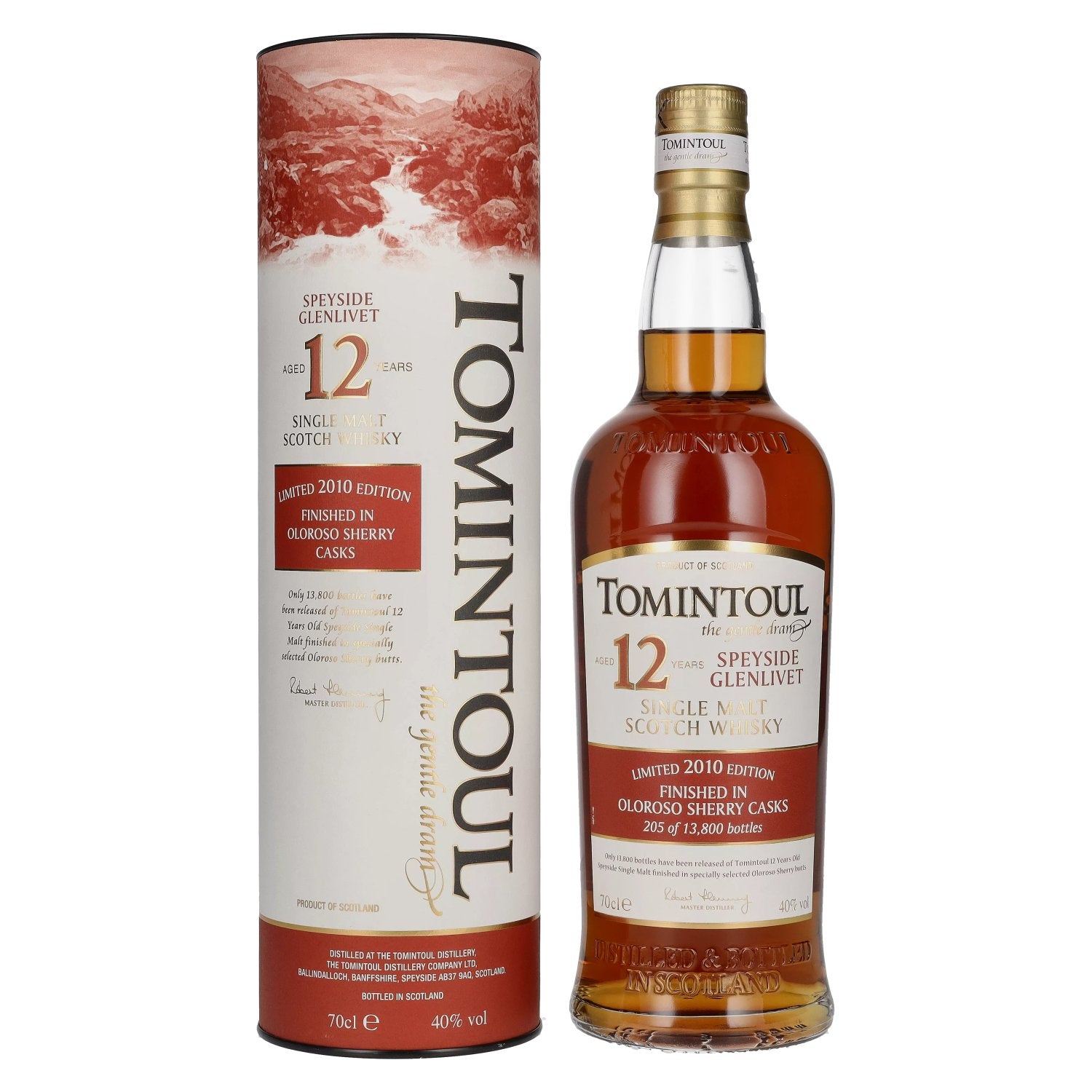 Tomintoul 12 Years Old OLOROSO SHERRY CASKS Finish Limited Edition 2010 40% Vol. 0,7l in geschenkverpakking