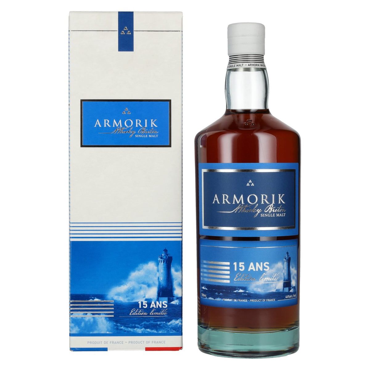 Armorik 15 Ans Whisky Breton Single Malt Limited Edition 46% vol. 0.7 l in a gift box