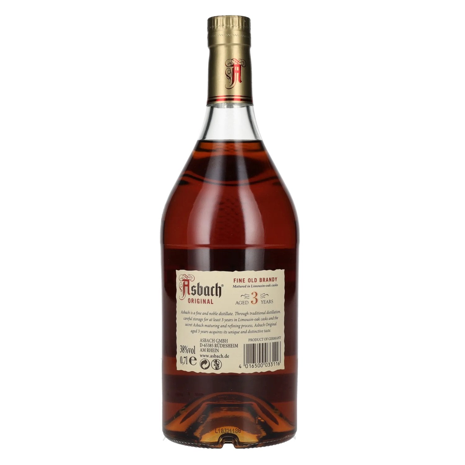 Asbach Original 3 ans 38% vol. 0,7l