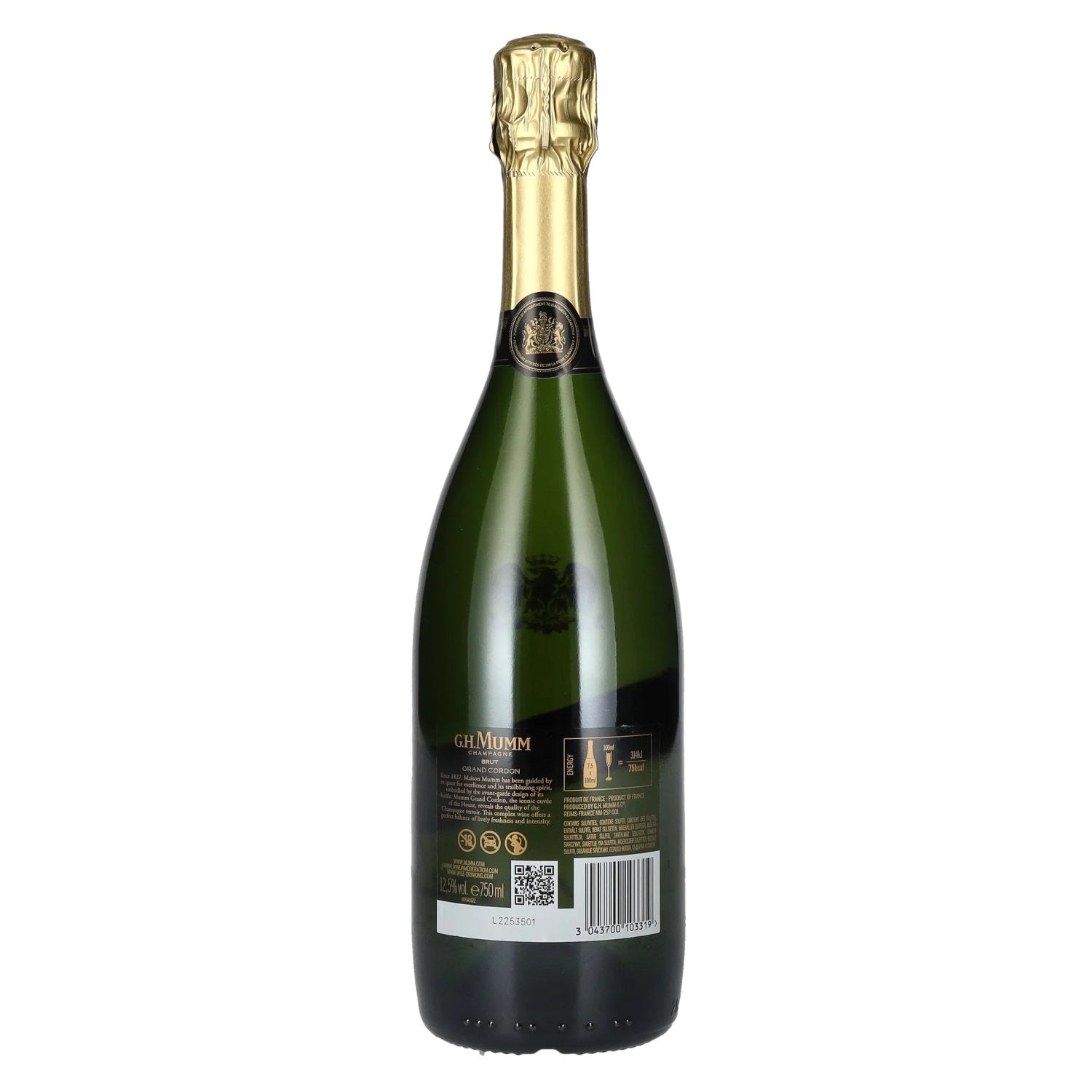 G.H. Mumm Champagne GRAND CORDON Brut 12,5% Vol. 0,75l