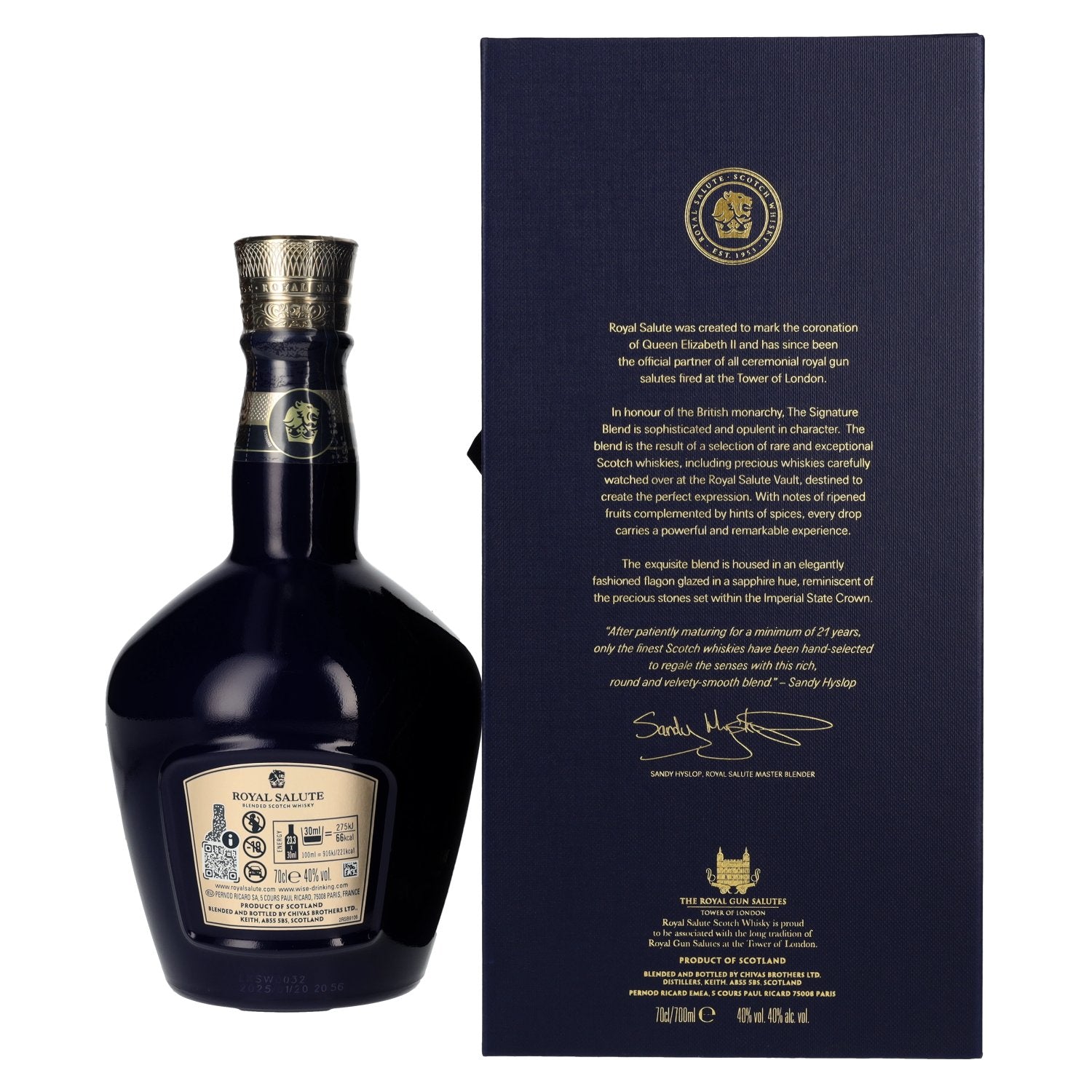 Royal Salute 21 Years Old THE SIGNATURE BLEND 40% Vol. 0,7l en boîte cadeau