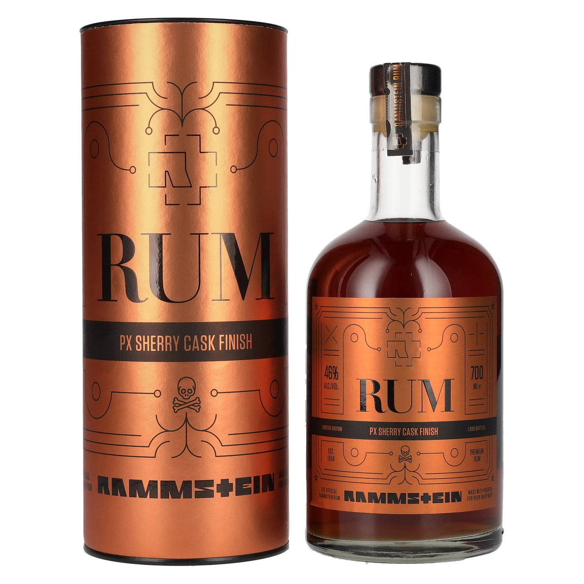 Rammstein Rum PX Sherry Cask Finish 46% vol. 0,7 l in geschenkverpakking