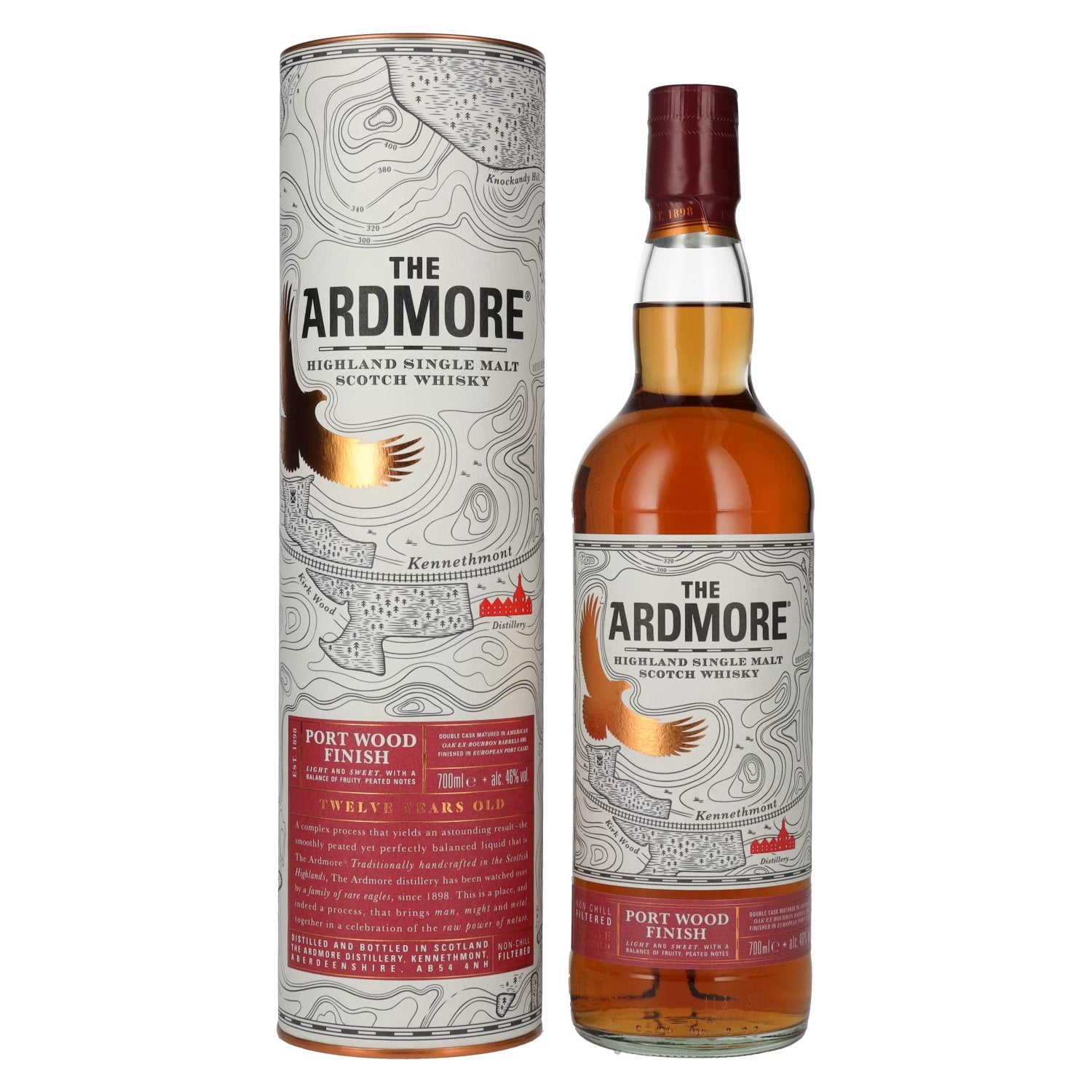 The Ardmore 12 Years Old PORT WOOD FINISH 46% Vol. 0,7l in geschenkverpakking