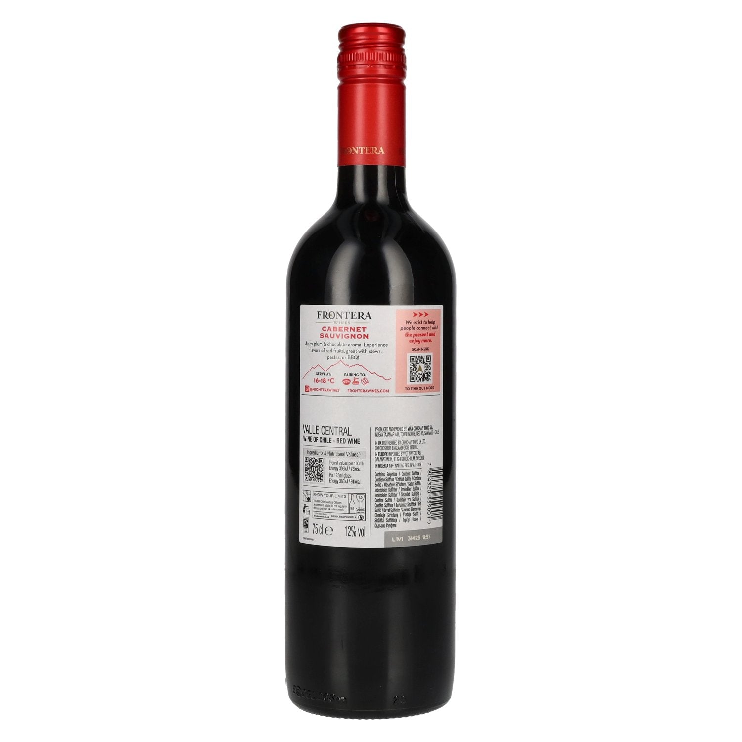 Concha y Toro Frontera CABERNET SAUVIGNON 12% Vol. 0,75l