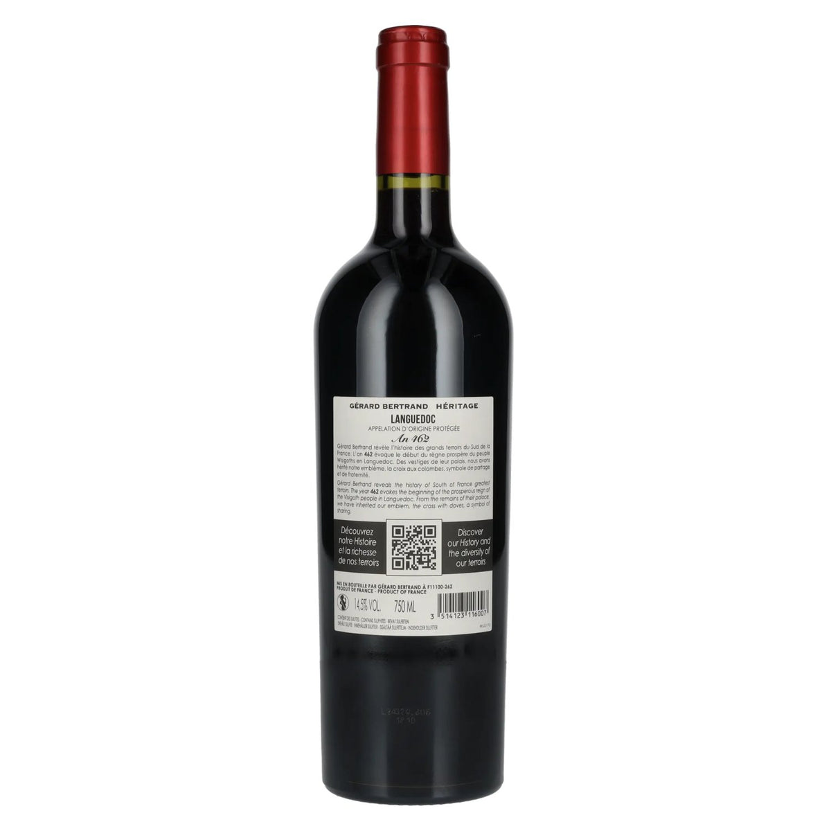 Gérard Bertrand Héritage An 462 Languedoc 2021 14.5% ABV 0.75l