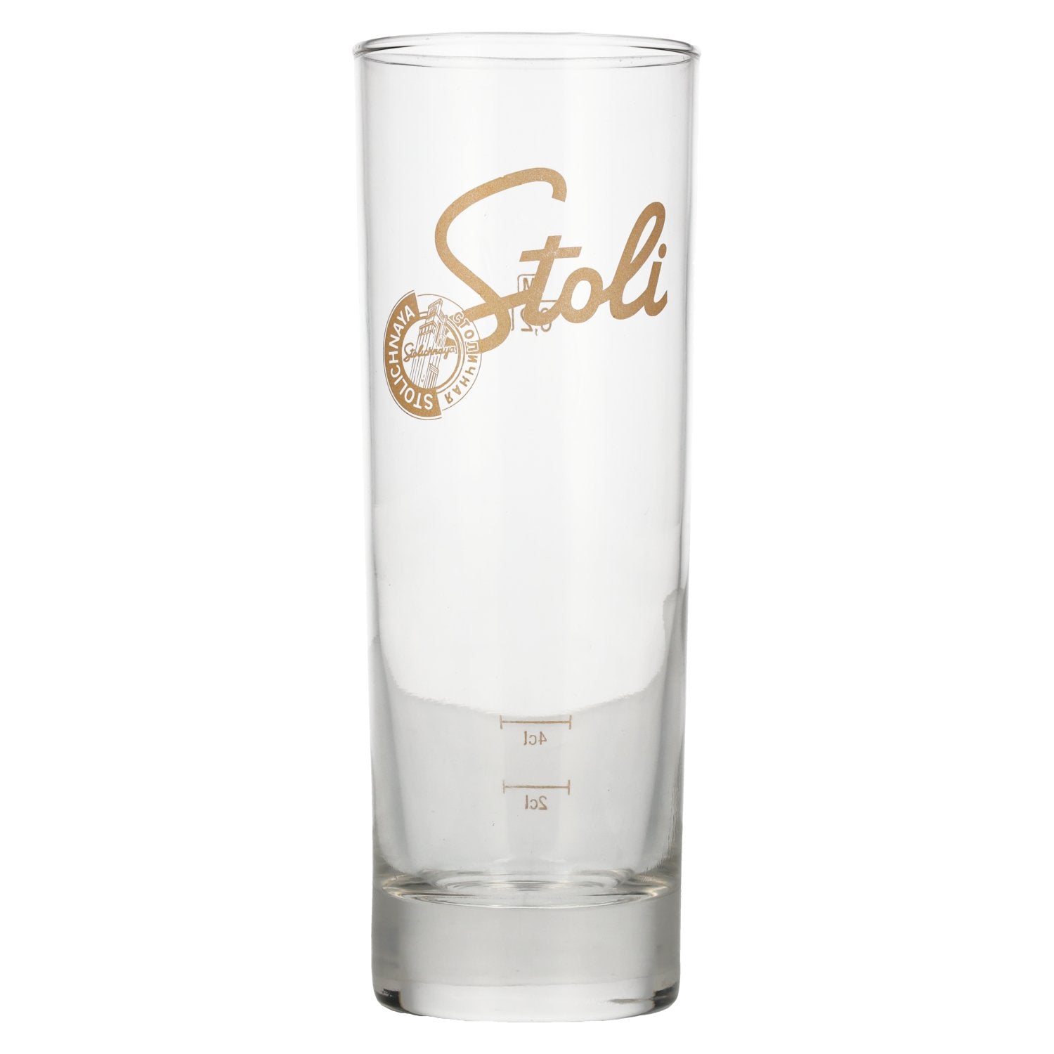 Stolichnaya Stoli longdrinkglas met maatverdeling