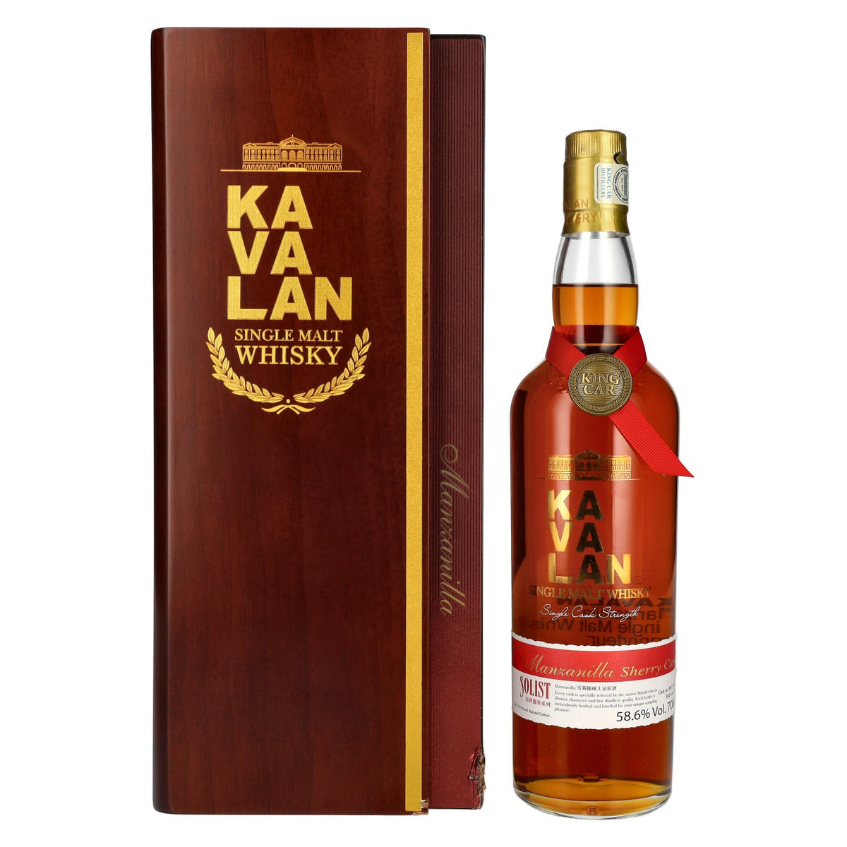 Kavalan SOLIST Manzanilla Sherry Cask 58.6% vol. 0.7l in a wooden box
