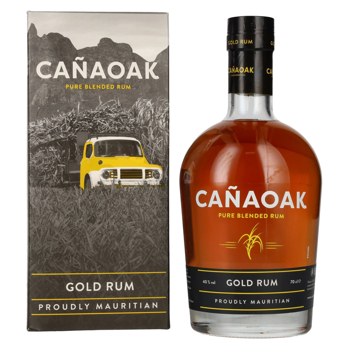 Cañaoak Pure Blended Gold Rum 40% ABV, 0.7 litres, in a gift box