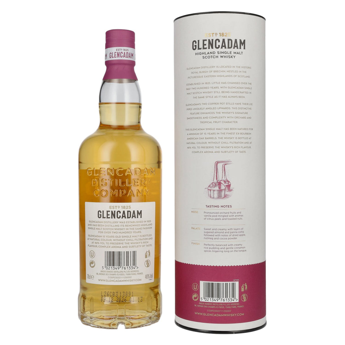 Glencadam 15 Years Old Highland Single Malt Scotch Whisky 46% vol. 0,7 l in geschenkverpakking