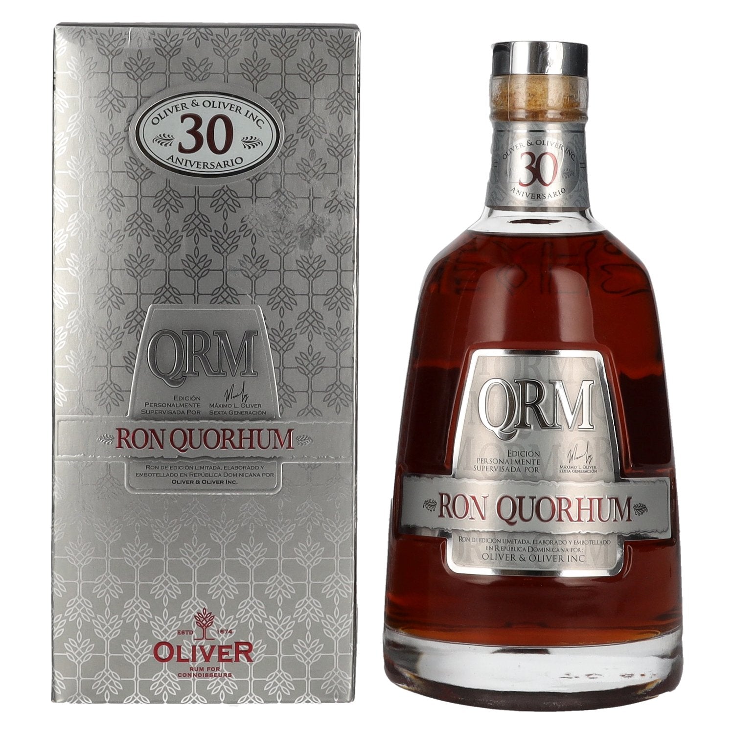 Ron Quorhum 30 Aniversario Old Vintage Rum 40% Vol. 0,7l in geschenkverpakking