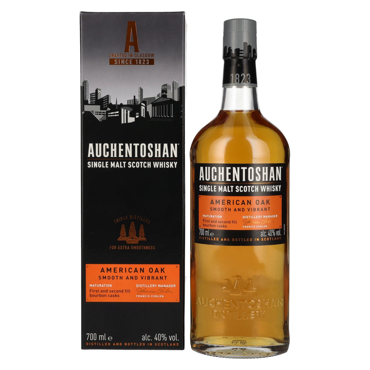 Auchentoshan AMERICAN OAK Single Malt Scotch Whisky 40% vol. 0.7 l in a gift box
