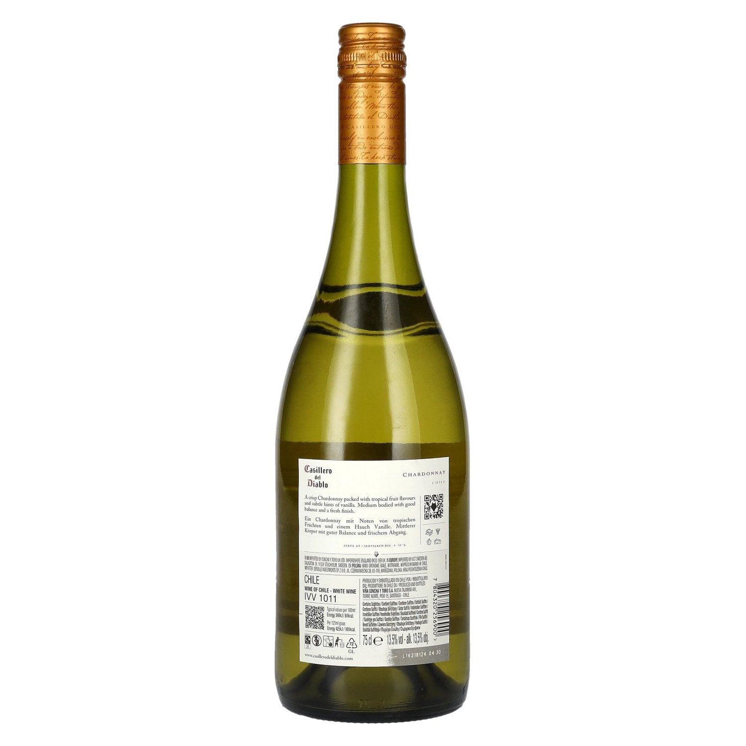 Concha y Toro Casillero del Diablo CHARDONNAY Reserva 2022 13,5% Vol. 0,75l