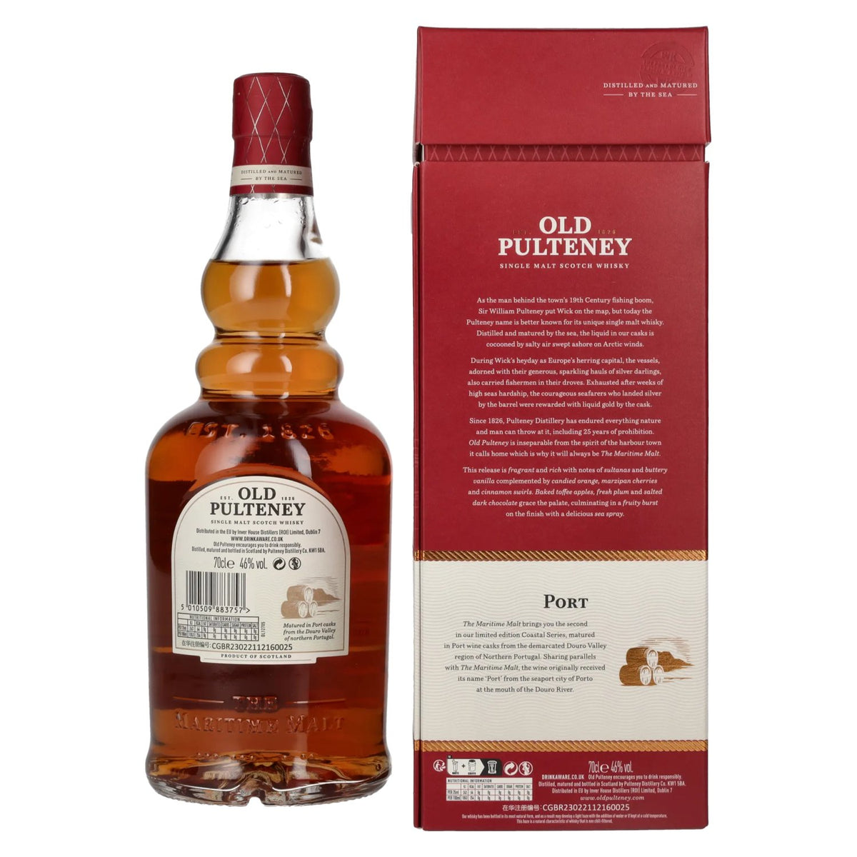 Old Pulteney Coastal Series PORT 46% vol. 0.7l in a gift box