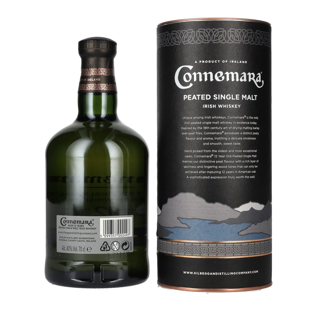 Connemara 12 Years Old Peated Single Malt Irish Whiskey 40% Vol. 0,7l in Geschenkbox