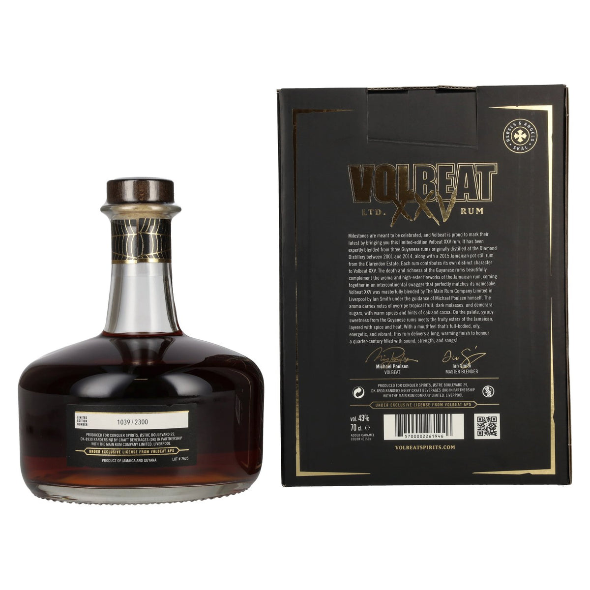 Volbeat XXV Premium Artisan Blend Rum Limited Edition 43% vol. 0,7 l in geschenkverpakking