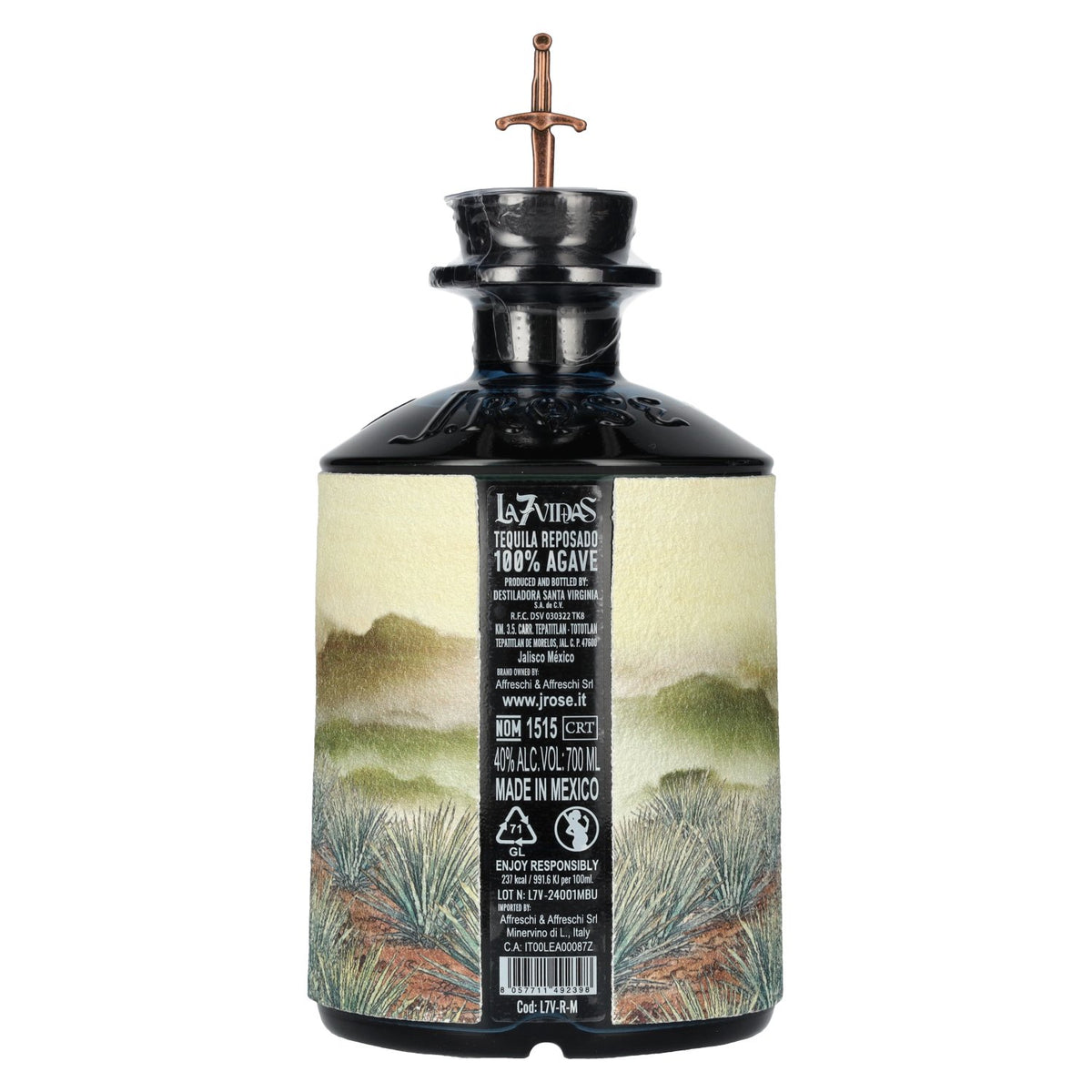 La7Vidas Tequila Reposado 100% Agave 40% vol. 0.7 l