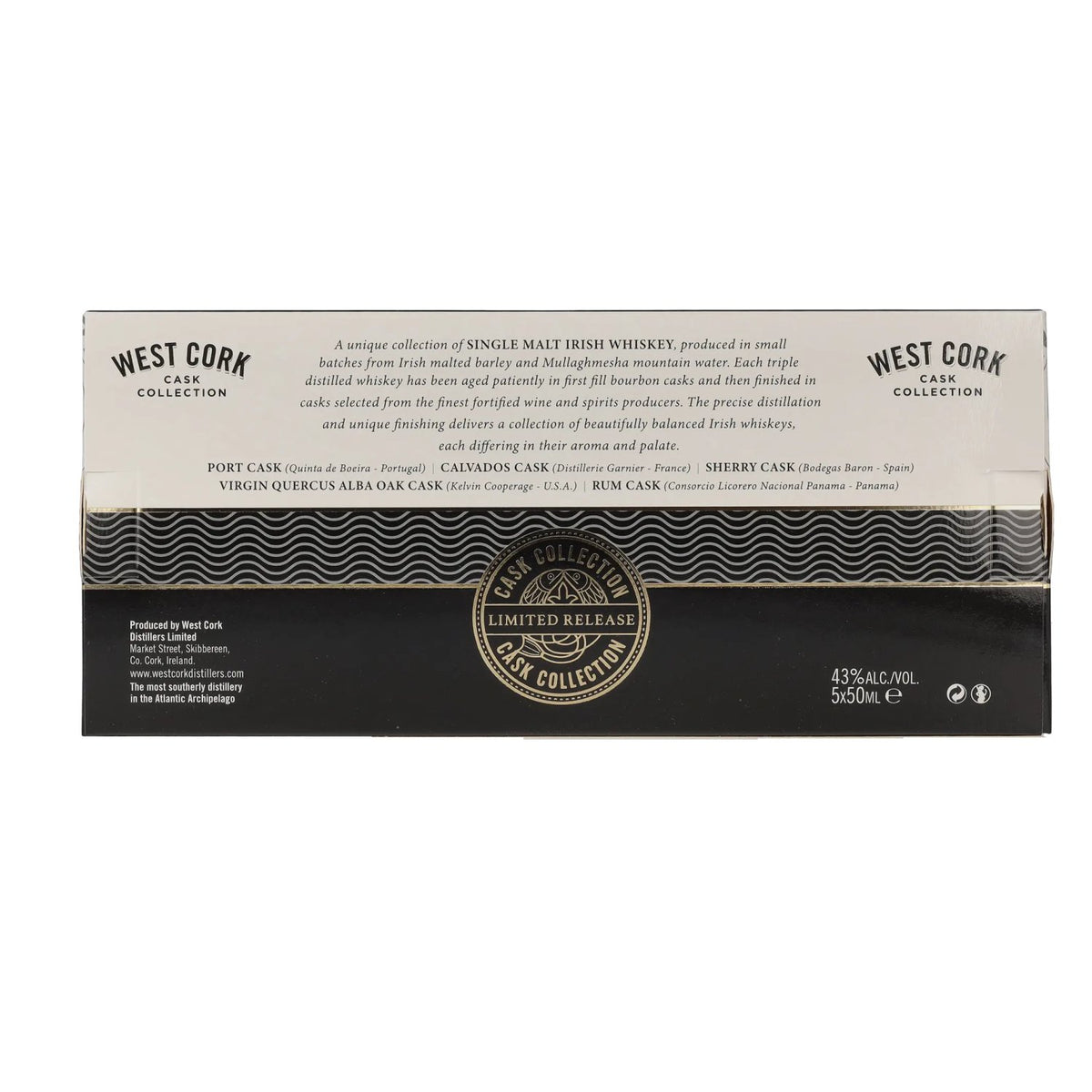 West Cork CASK COLLECTION Mini Set 43% vol. 5 x 0.05 l in a gift box