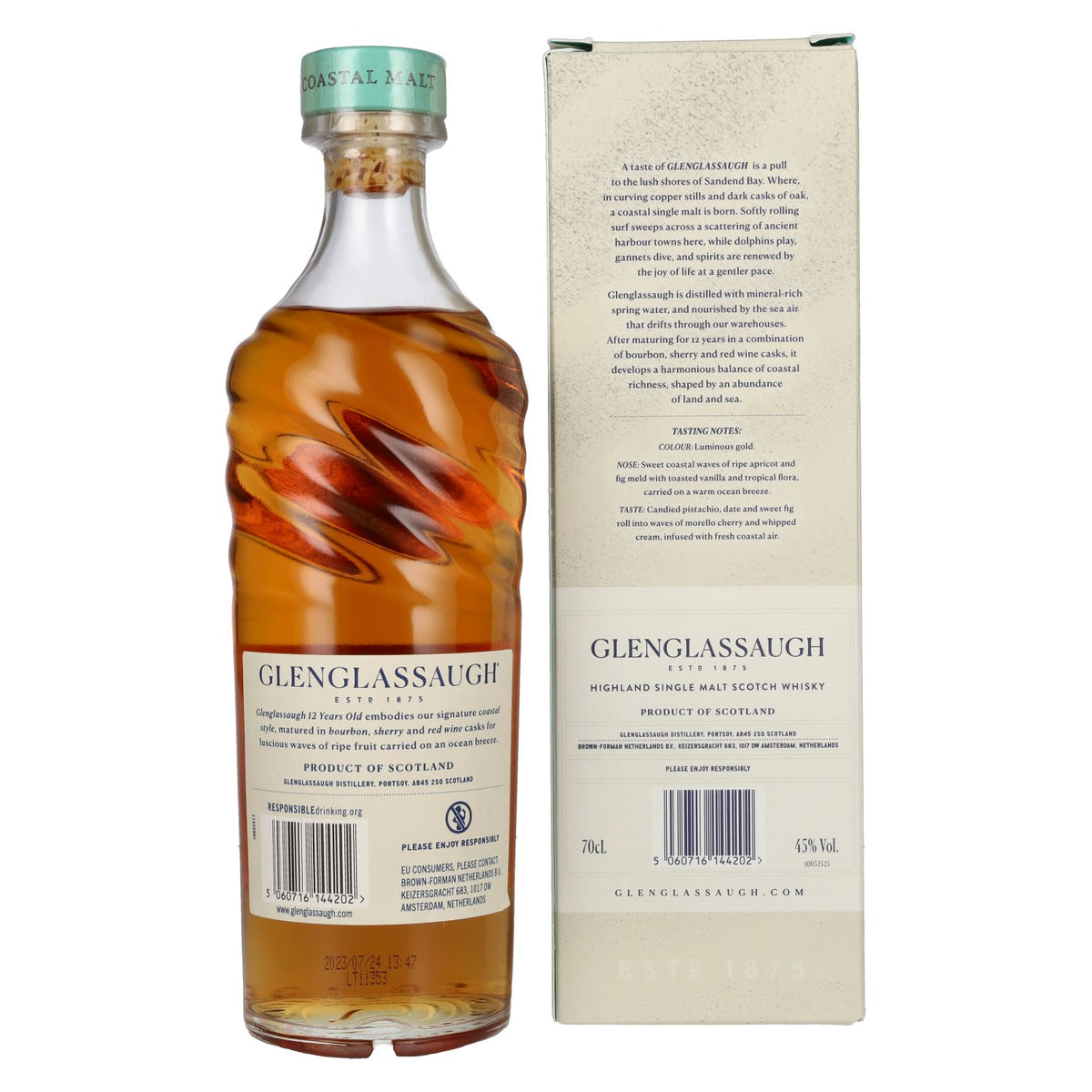 Glenglassaugh 12 Years Old Highland Single Malt Scotch Whisky 45% vol. 0,7 l in geschenkverpakking
