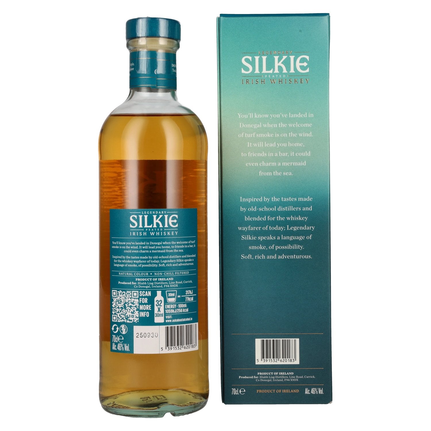 The Legendary Silkie Peated Irish Whiskey 46% Vol. 0,7l in geschenkverpakking