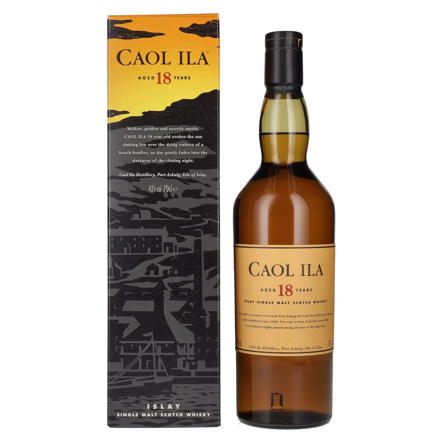 Caol Ila 18 Jaar Oude Islay Single Malt 43% Vol. 0,7l in geschenkverpakking