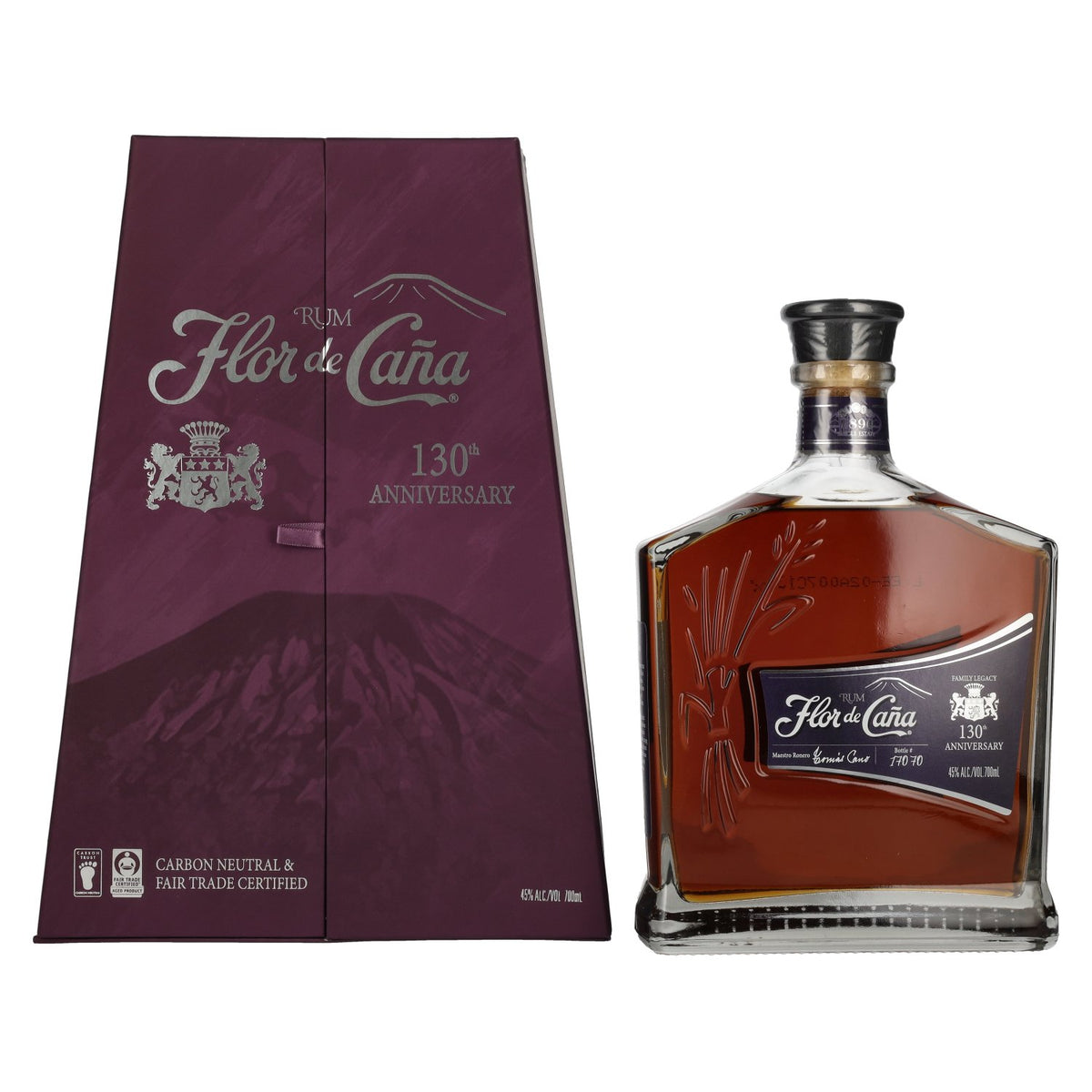 Flor de Caña 130th Anniversary Rum 45% vol. 0,7 l in geschenkverpakking