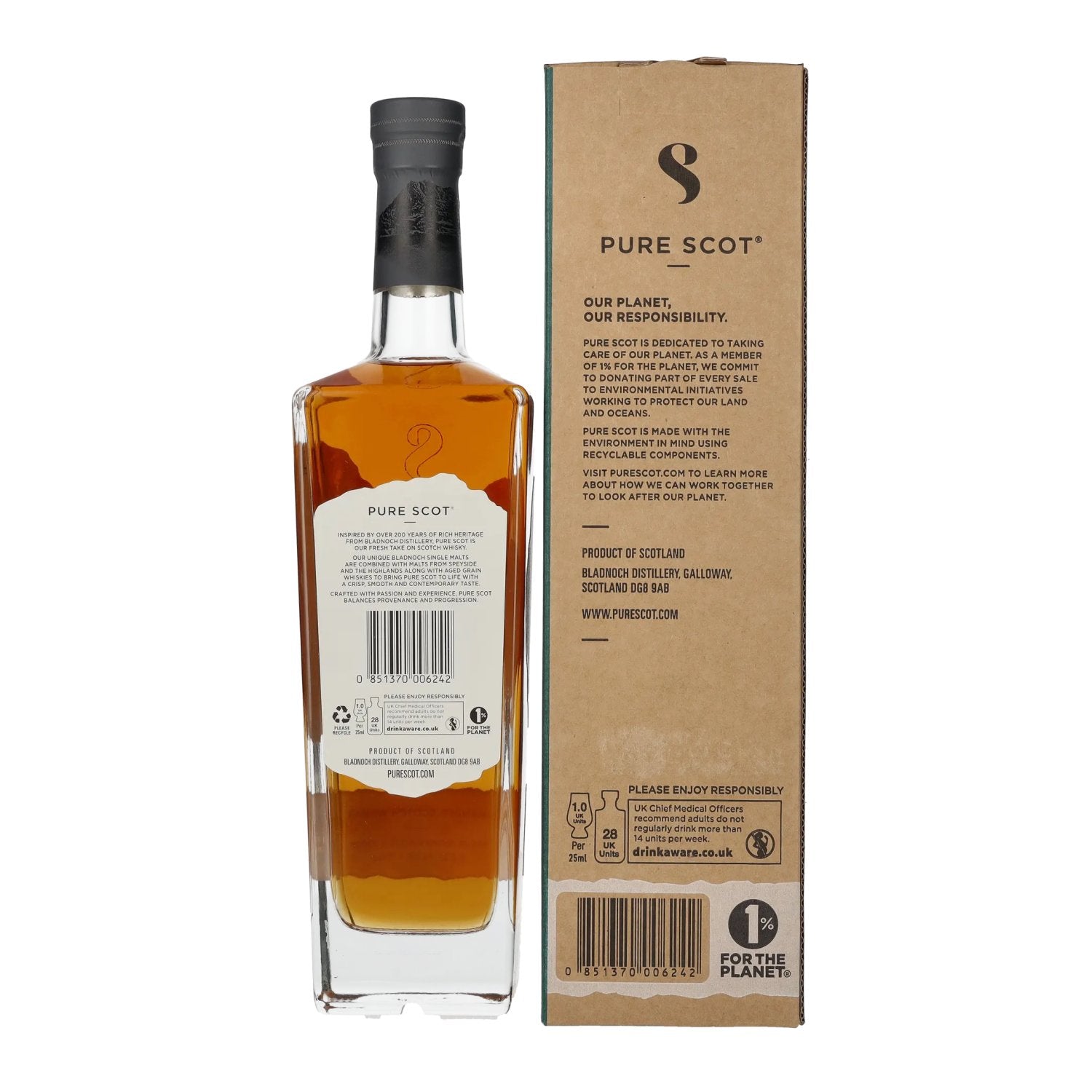 Bladnoch Pure Scot Blended Scotch Whisky 40% Vol. 0,7l in Geschenkbox