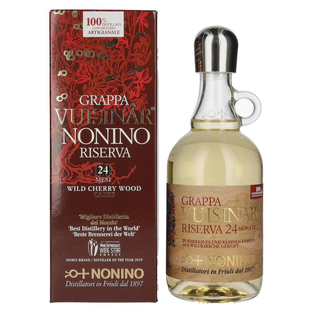 Nonino Grappa Vuisinâr Riserva 24 Mesi 41% vol. 0,7 l in geschenkverpakking