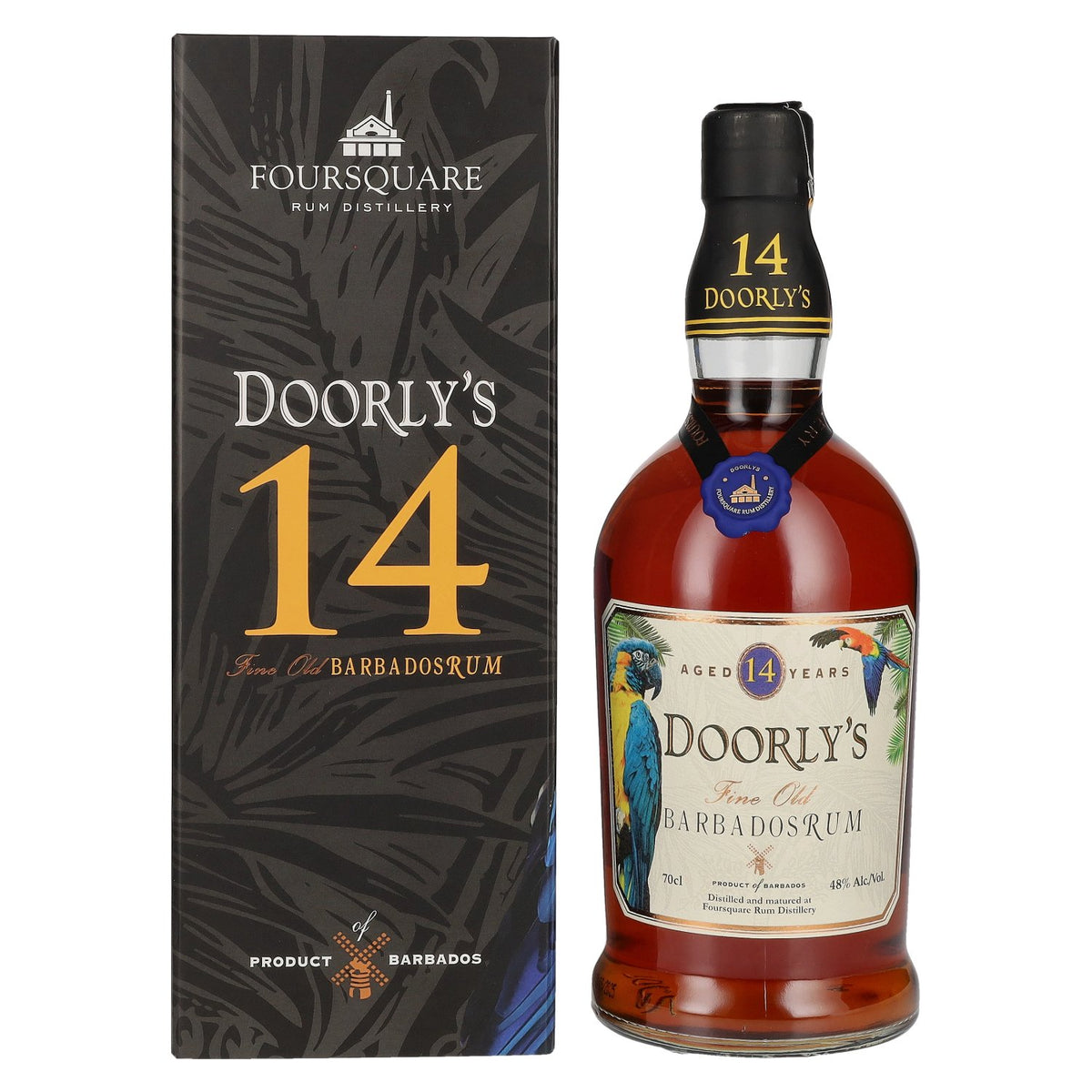 Foursquare Doorly's 14 Years Old Fine Old Barbados Rum 48% vol. 0.7 l in a gift box