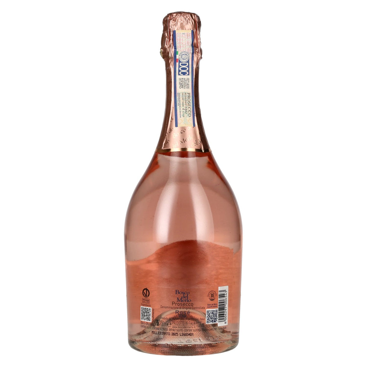 Bosco del Merlo Prosecco Rosé Brut Millesimato DOC 2025 11.5% ABV 0.75l