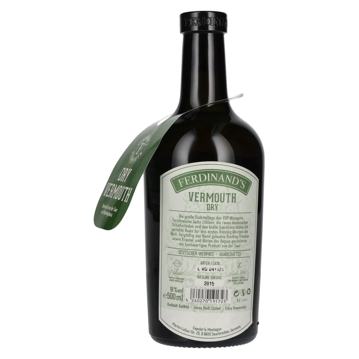 Ferdinand's Vermouth DRY Riesling Vintage 2015 18% Vol. 0,5l