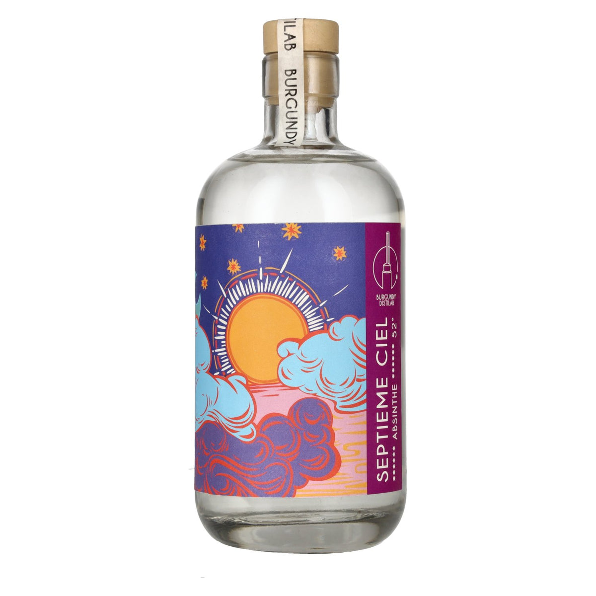 Burgundy Distilab Absinthe Septième Ciel 52% ABV 0.5l
