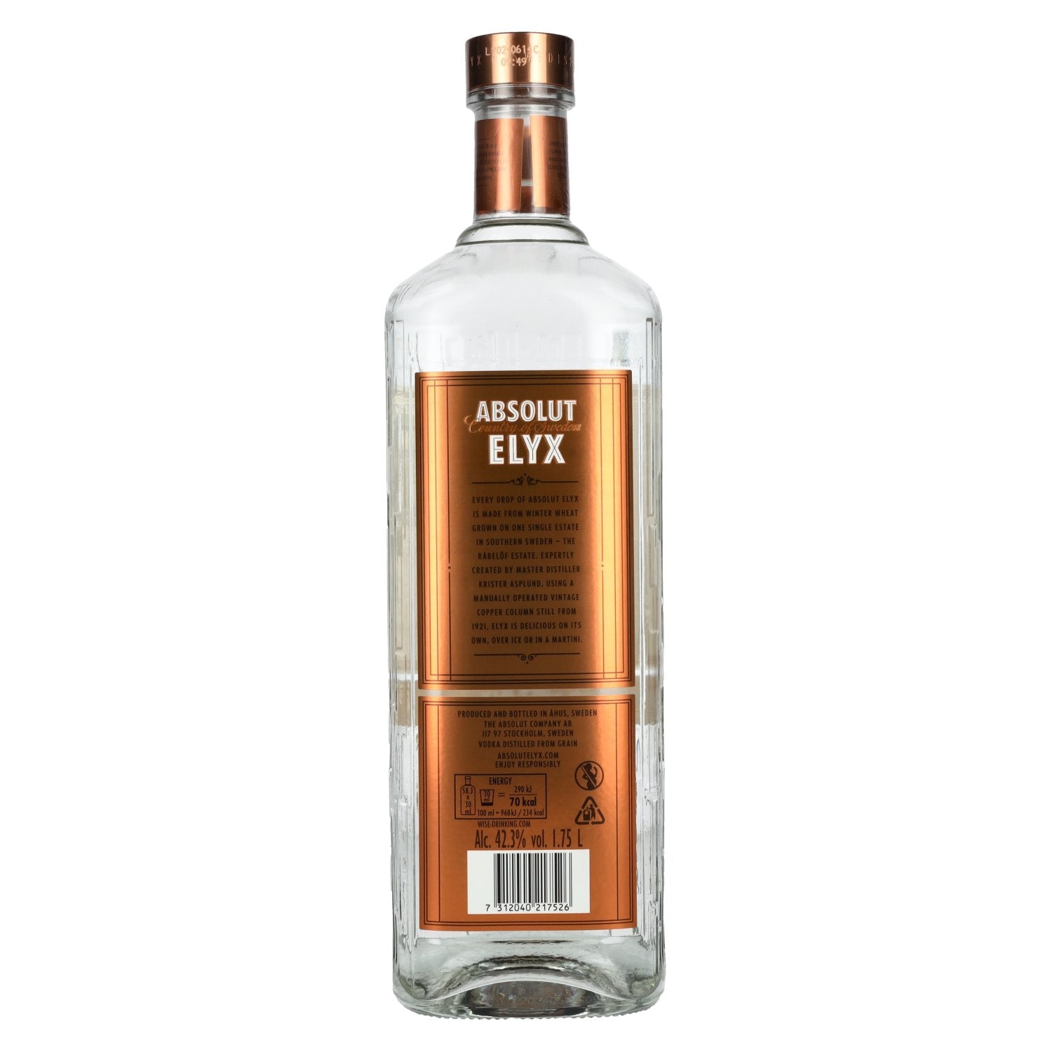 Absolut Vodka ELYX 42,3% Vol. 1,75l