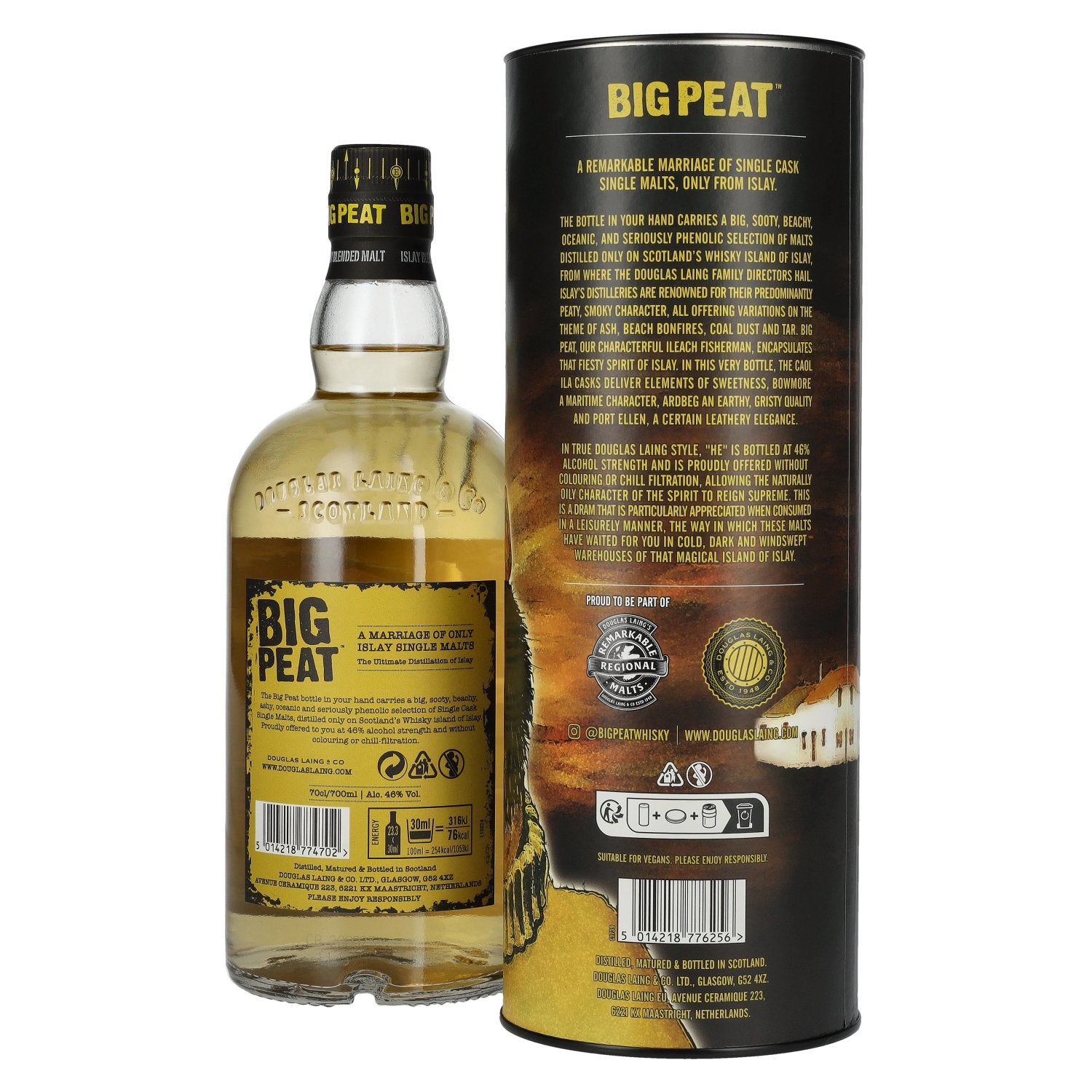 Douglas Laing BIG PEAT Small Batch Islay Blended Malt 46% Vol. 0,7l in Geschenkbox