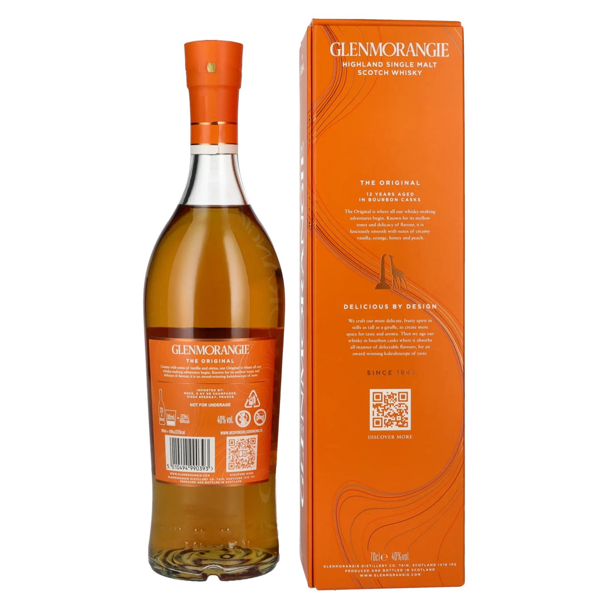 Glenmorangie THE ORIGINAL 12 Years Old Highland Single Malt 40% vol. 0.7l in a gift box