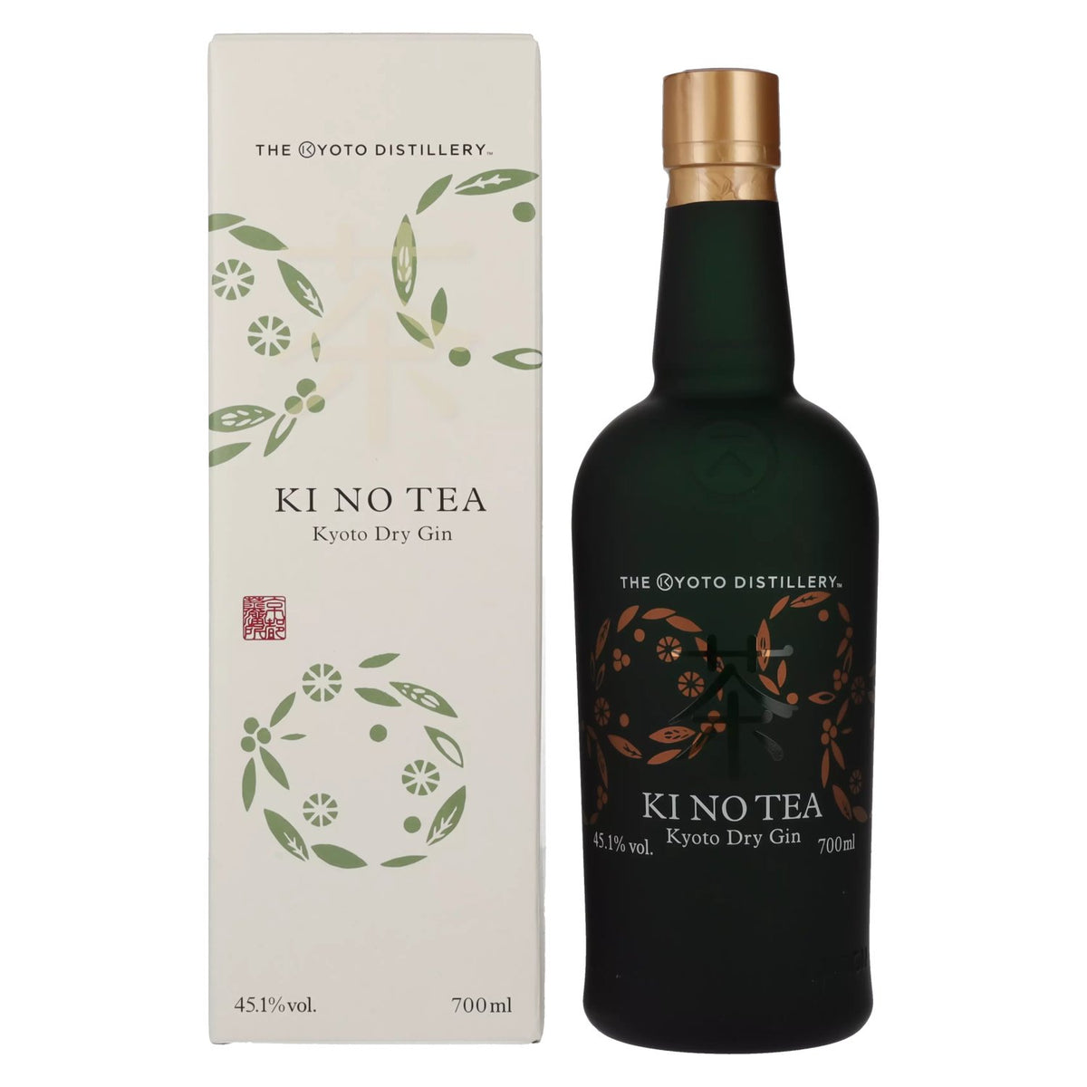 KI NO TEA Kyoto Dry Gin 45,1 % vol., 0,7 l, dans un coffret cadeau