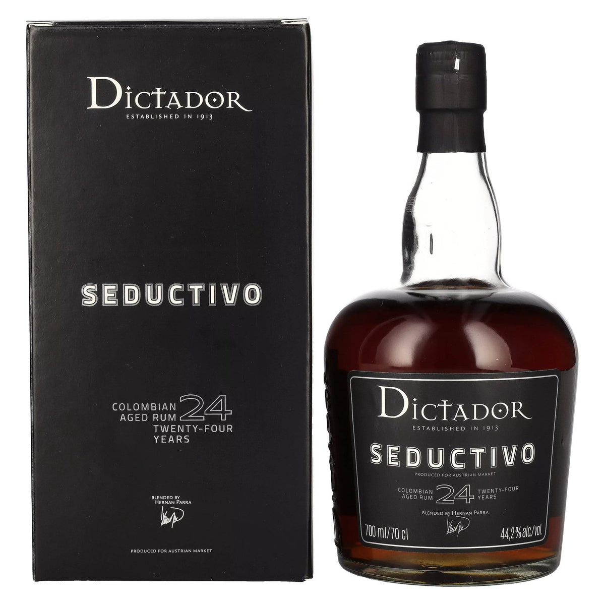 Dictador SEDUCTIVO 24-Year-Old Colombian Aged Rum, Limited Edition, 44.2% ABV, 0.7 litres, in a gift box
