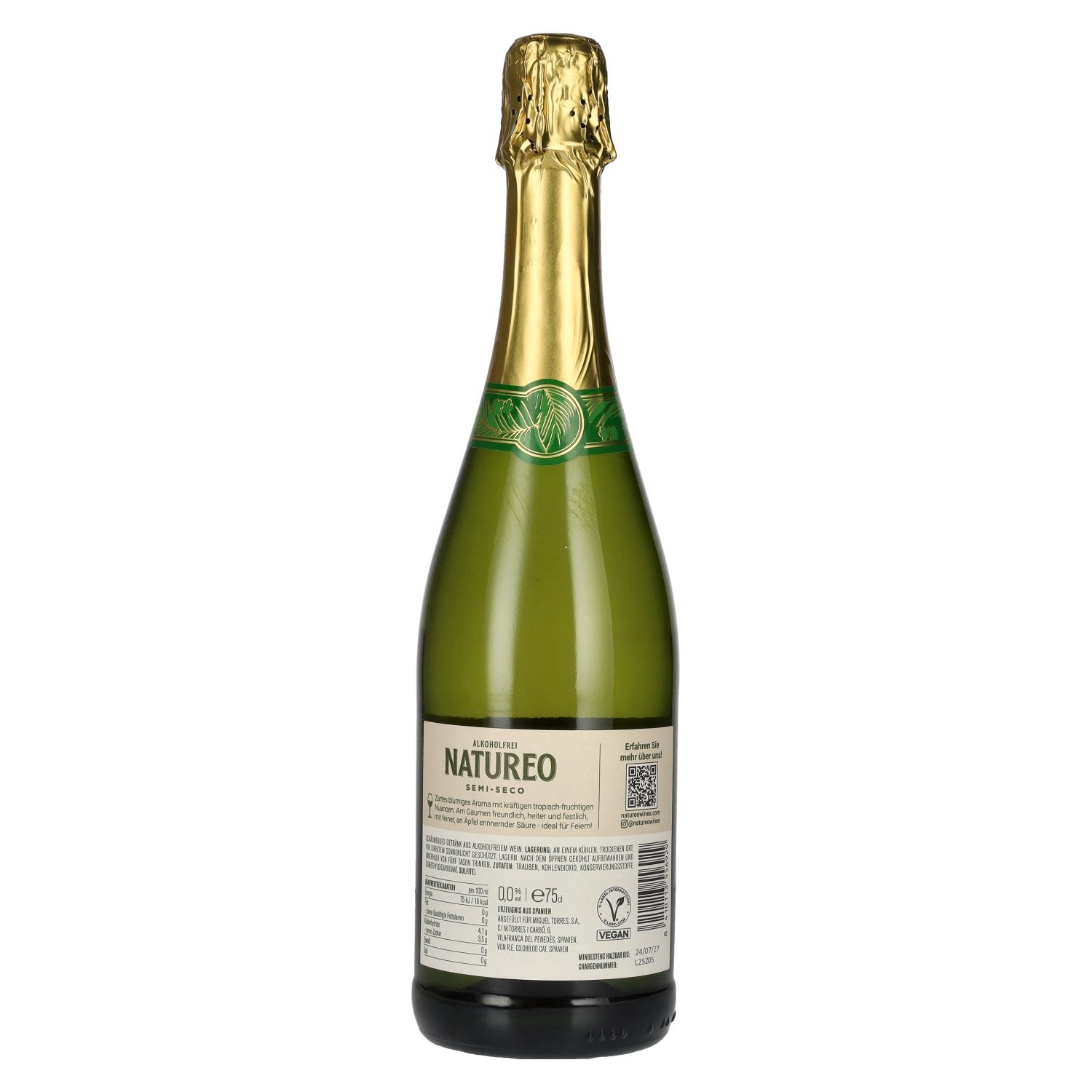 Torres Natureo Sparkling Semi-Seco alcoholvrij 0.75l