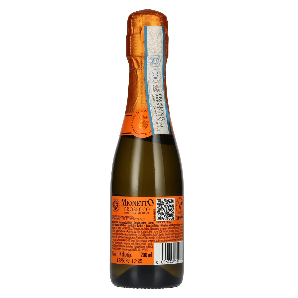 Mionetto Prosecco Treviso Brut DOC 11% ABV 0.2 l