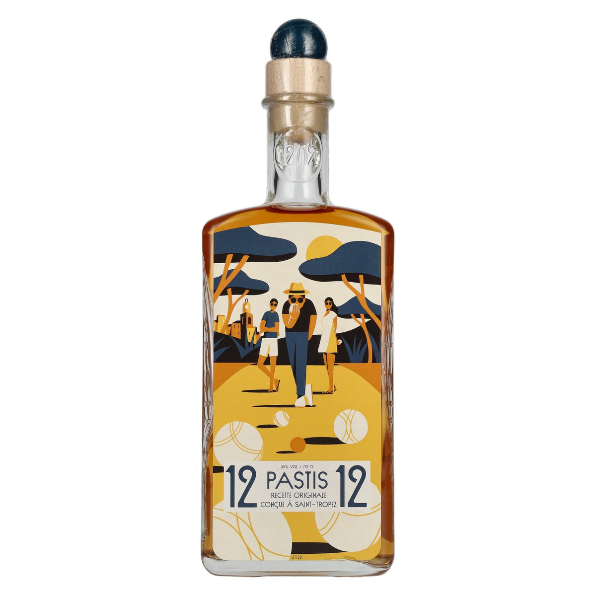 Pastis 12/12 Origineel recept, bedacht in Saint-Tropez, 45% vol., 0,7 l