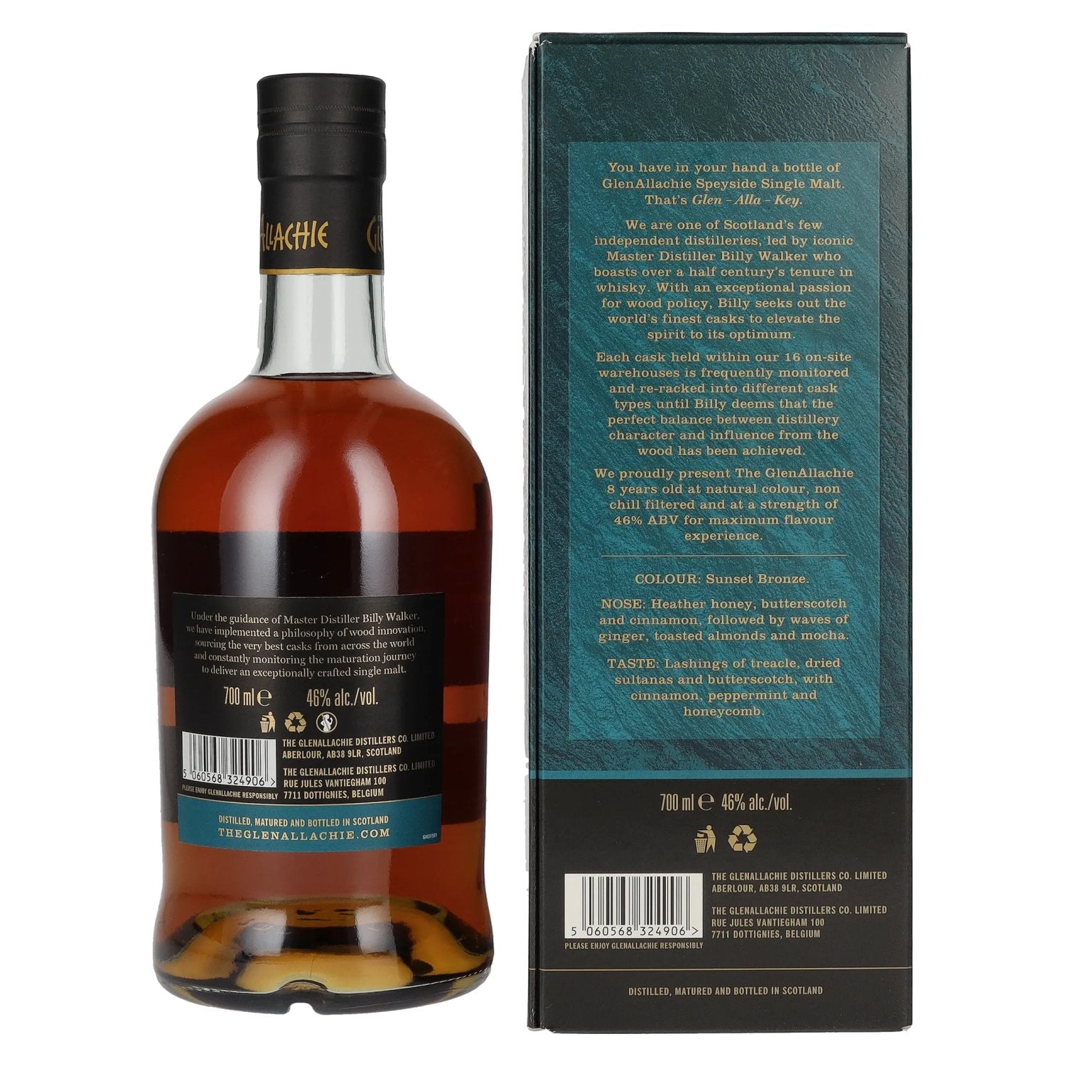 The GlenAllachie 8 Years Old Speyside Single Malt 46% Vol. 0,7l in gift box