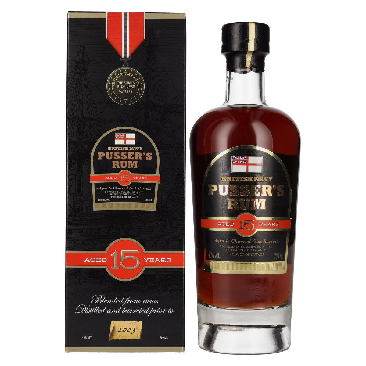 Pusser's Nelson's Blood 15 Years Old 40% vol. 0,7 l in geschenkverpakking