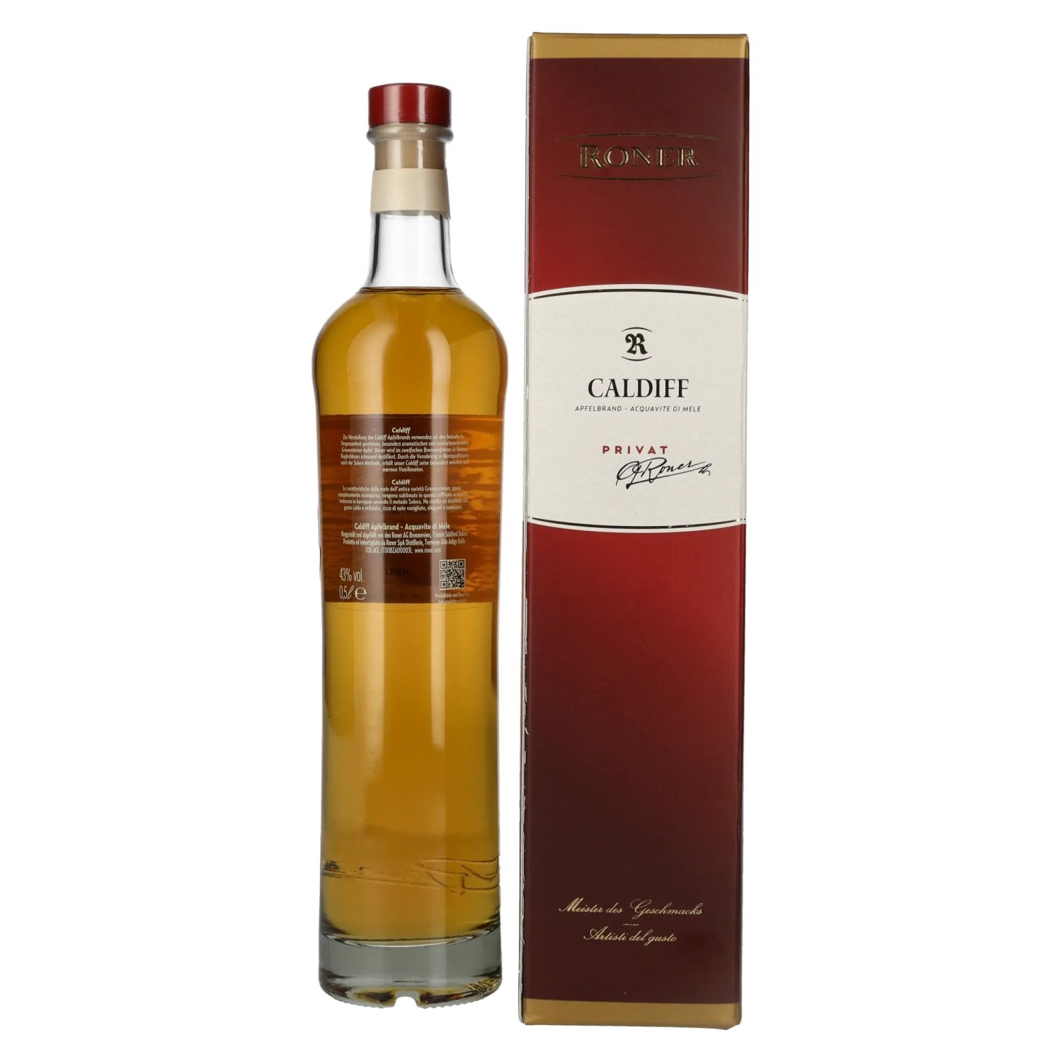 Roner Caldiff Private Apple Brandy 43% vol. 0.5l in gift box