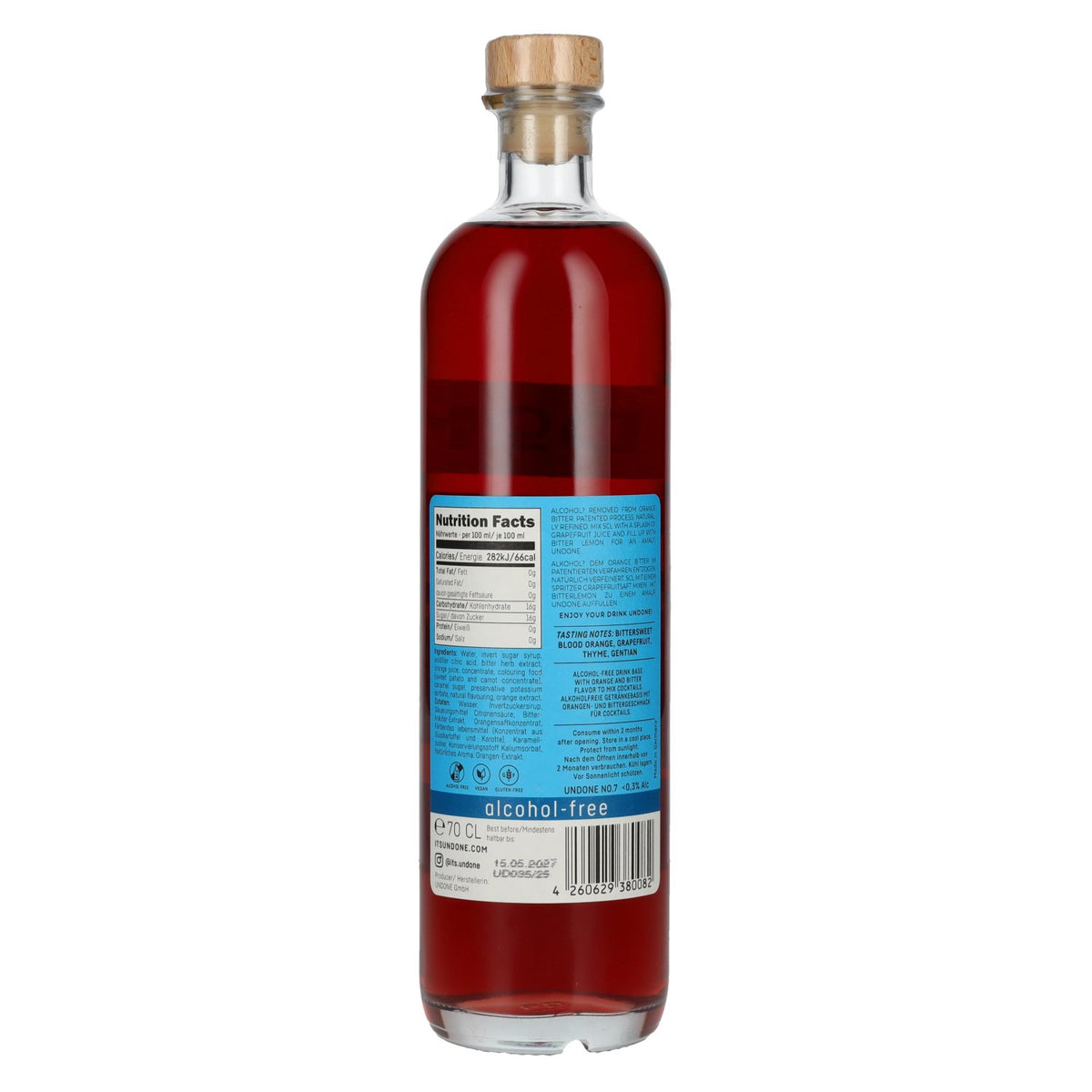 Undone Italian Bitter – This is not Orange Bitter, non-alcoholic, No. 7, 0.7 l