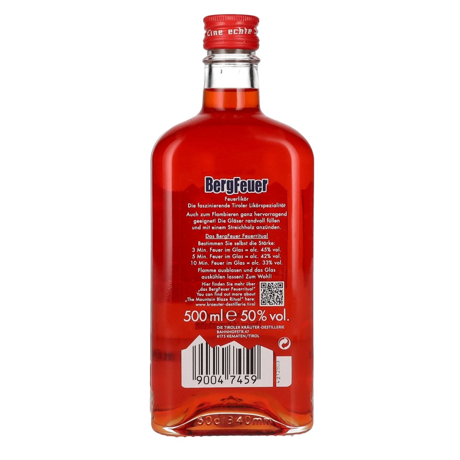 Baumann BergFeuer Likör 50% Vol. 0,5l