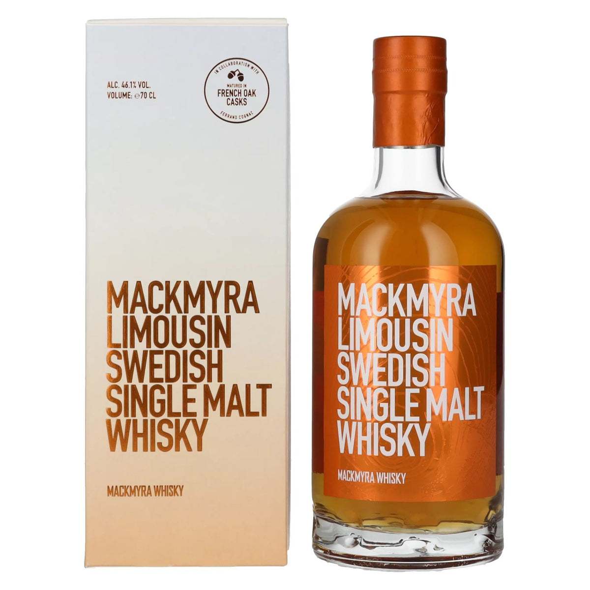Mackmyra LIMOUSIN Swedish Single Malt Whisky 46.1% ABV, 0.7l, in a gift box