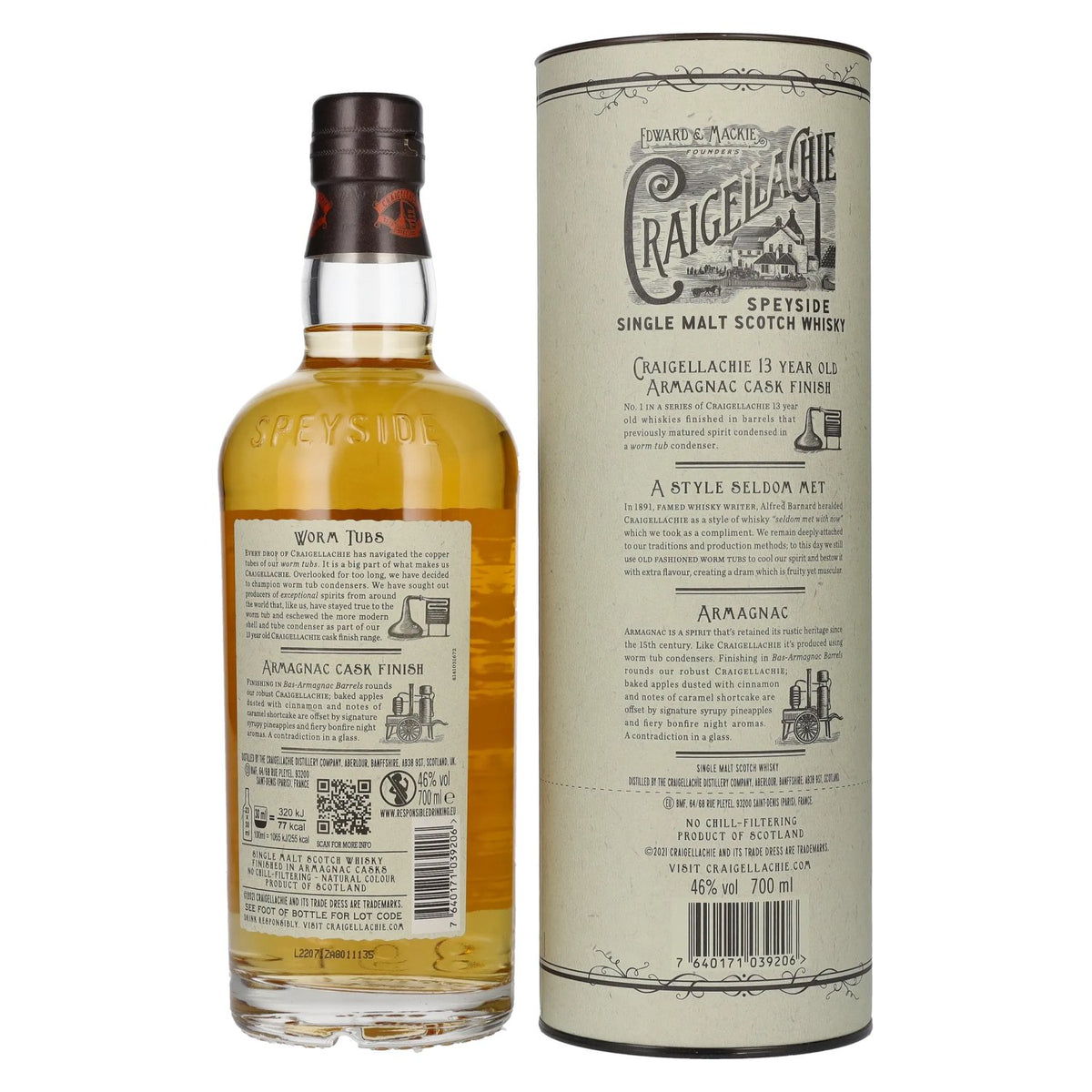 Craigellachie 13 Year Old Bas Armagnac Cask Finish Speyside Single Malt 46% vol. 0.7 l in a gift box